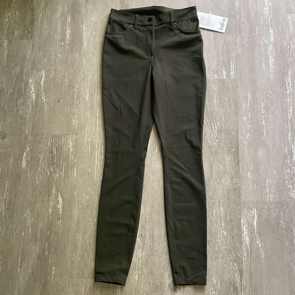 Size 27” Lululemon City Sleek Slim-Fit 5 Pocket High-Rise Pant - Dark Olive